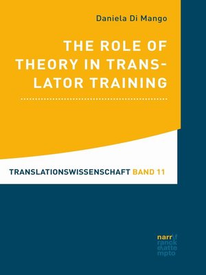 cover image of The Role of Theory in Translator Training